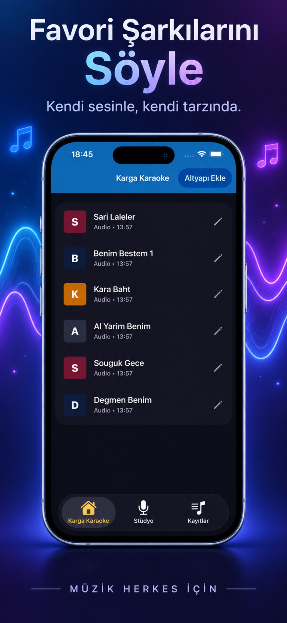 Karga Karaoke song library